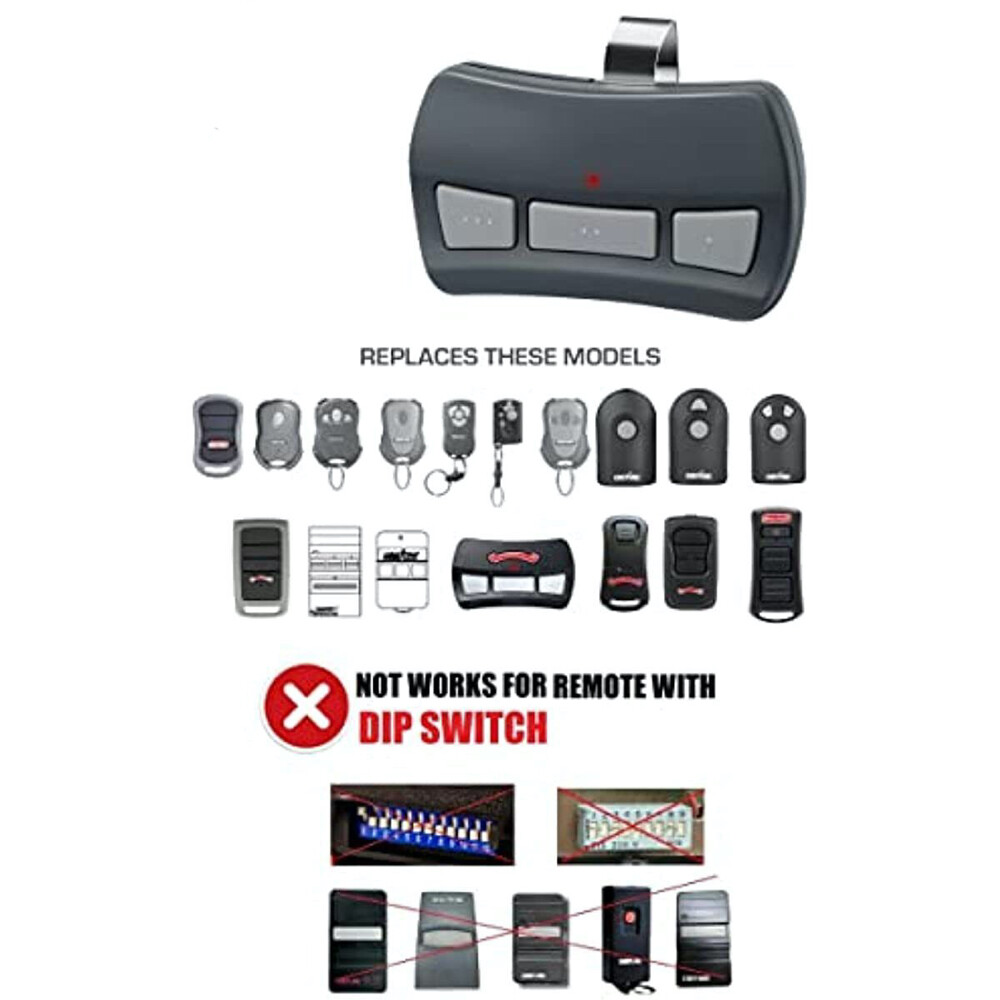 2-Pack Remote For Genie GITR-3 OCDTR-3 Replacement Intellicode Garage Door