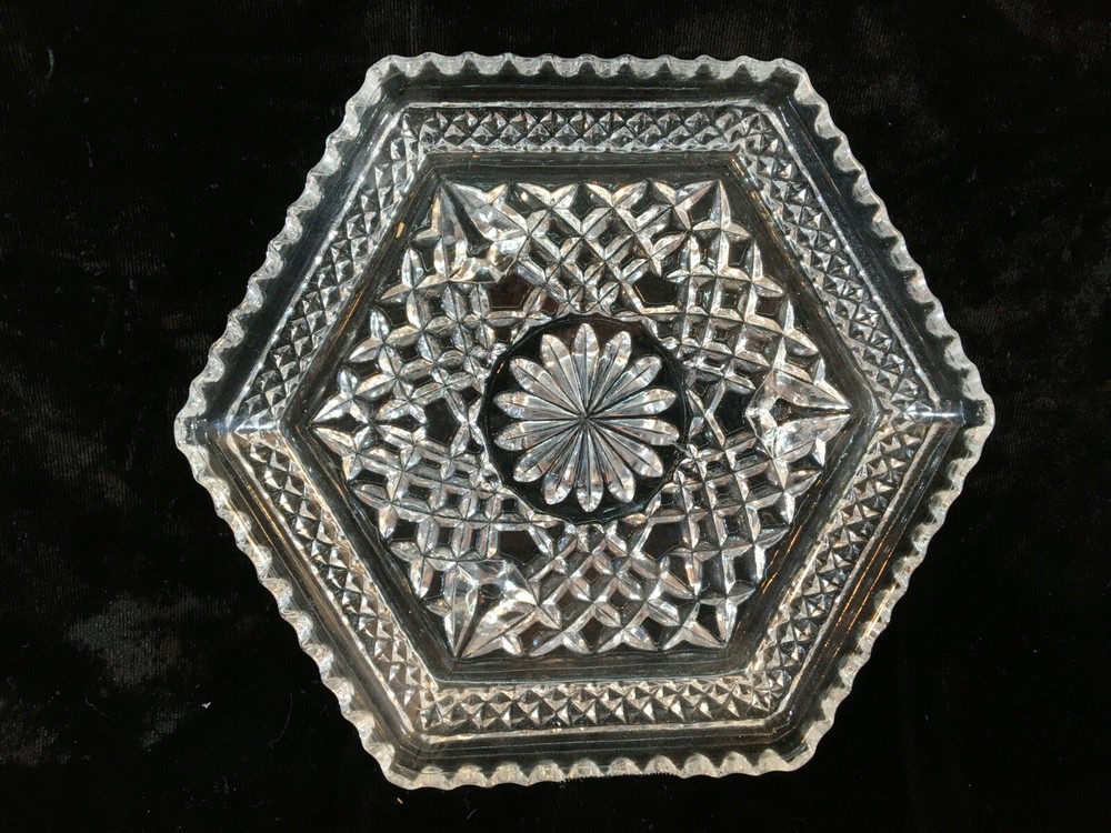 Anchor Hocking WEXFORD Footed Hexagonal Shaped Dish