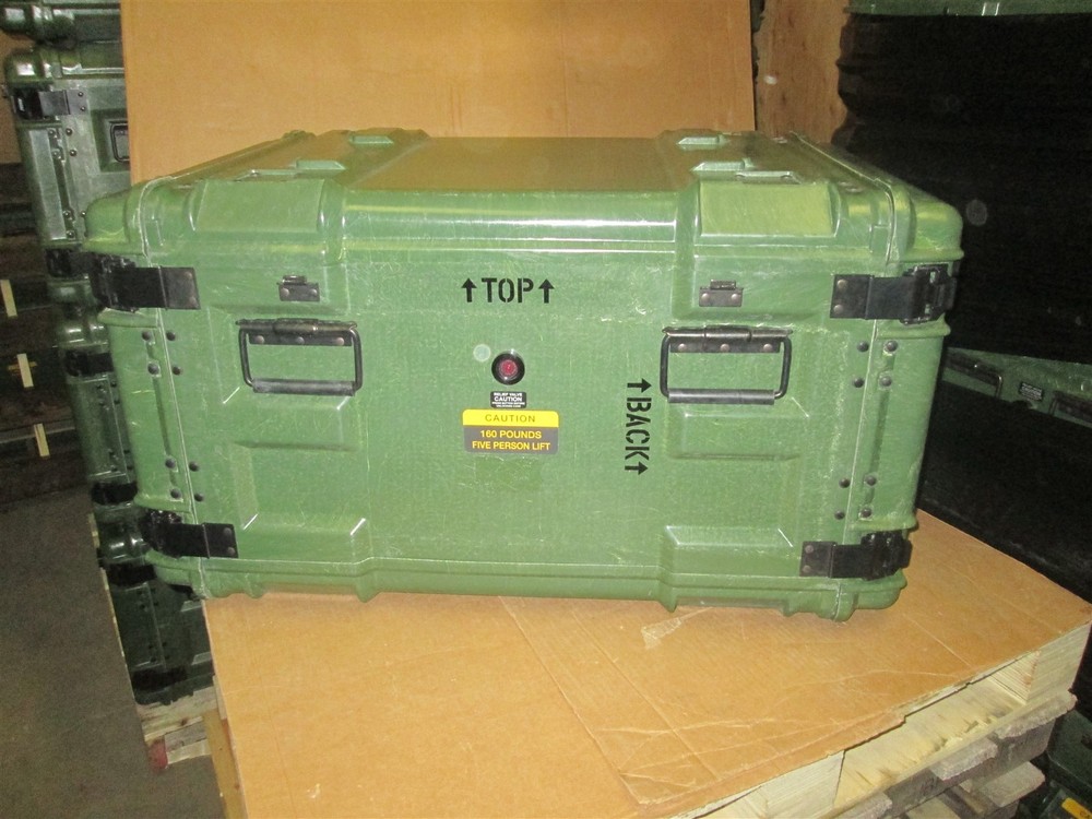 Rackmount 09U x24 Slide Out General Dynamics Composite Shock Mount Rack Case A