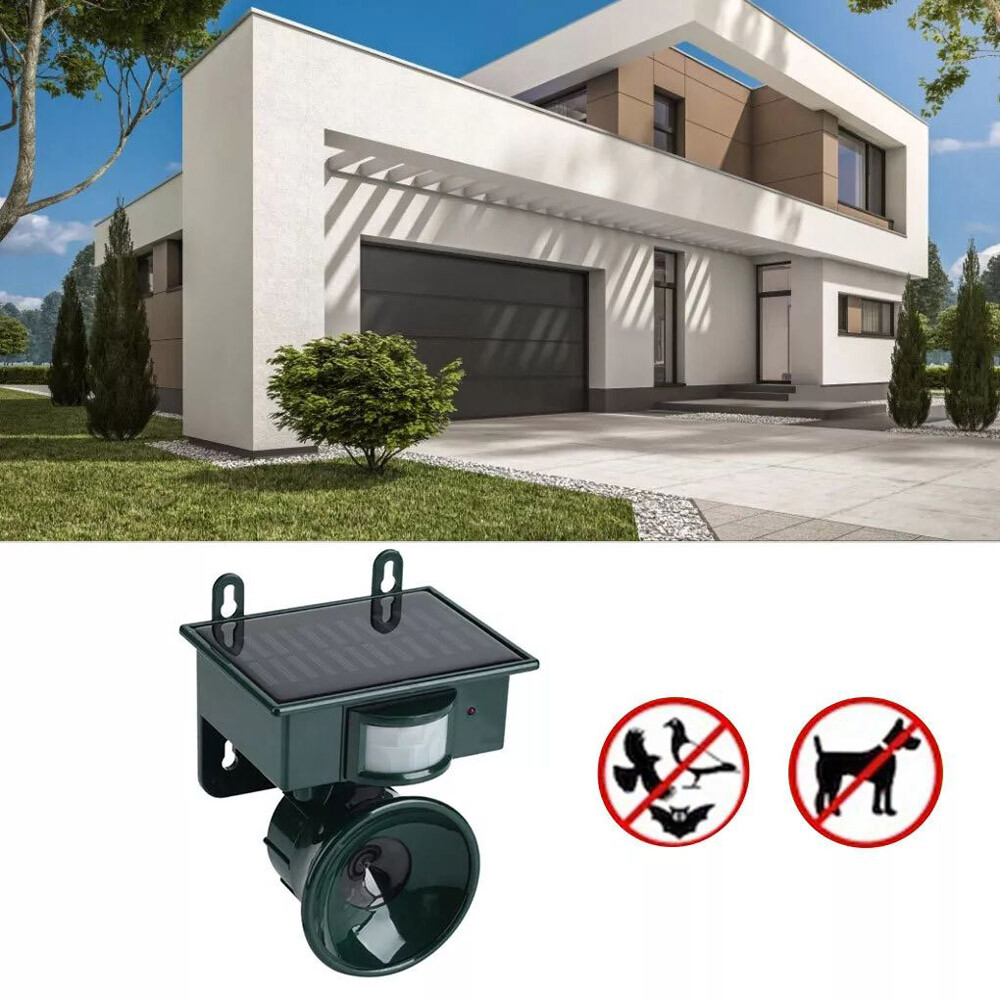 Solar Ultrasonic Bird Repellers Pest Control Scarer Deterrent Fox Motion Sensor