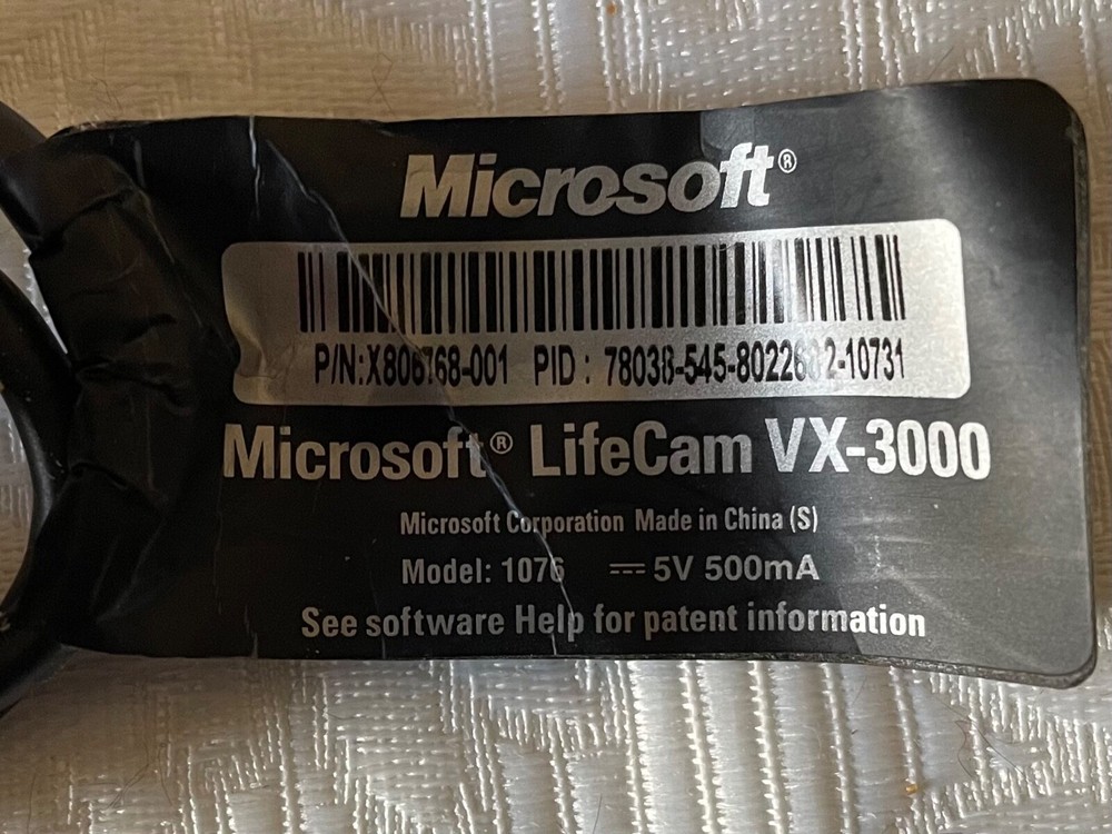 Microsoft~~~LifeCam ~~~VX-3000~~~Webcam~~~EXCELLENT 🐇CONDITION