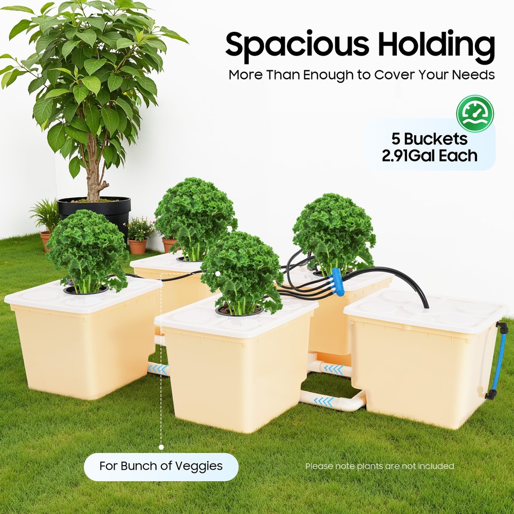 Bucket Drip Growing System Hydroponic Systems,Square Bucket Grow Kit System 11L