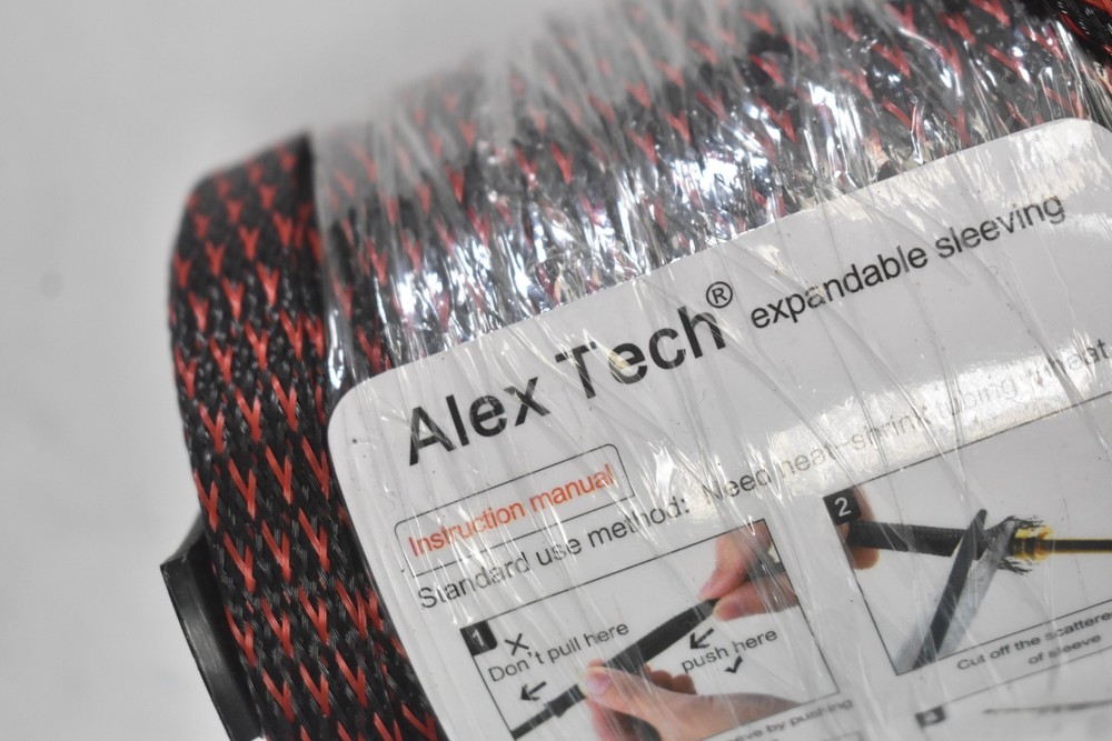 AlexTech Expandable Sleeving Red/Black Replacement Roll For Heat Shrink Gun