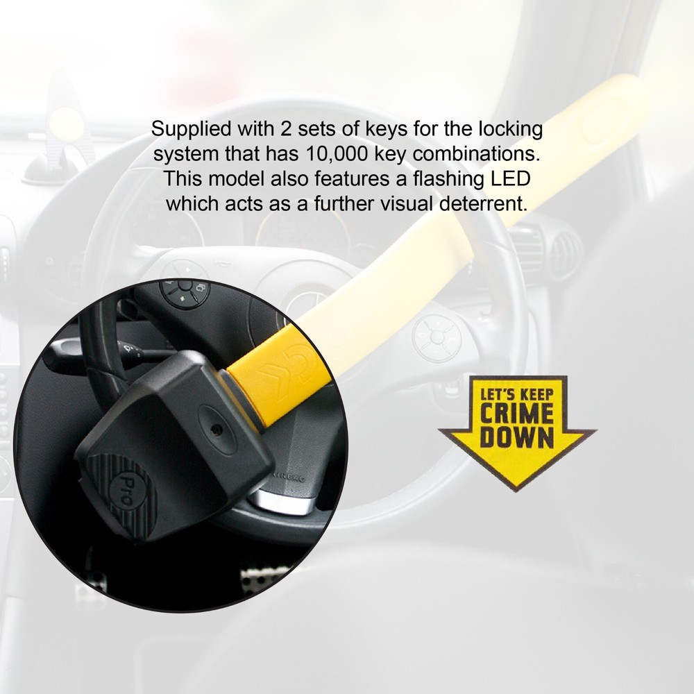 Stoplock PRO Steering Wheel Lock Recommended for Citreon C8 2003 to 2010 Deter