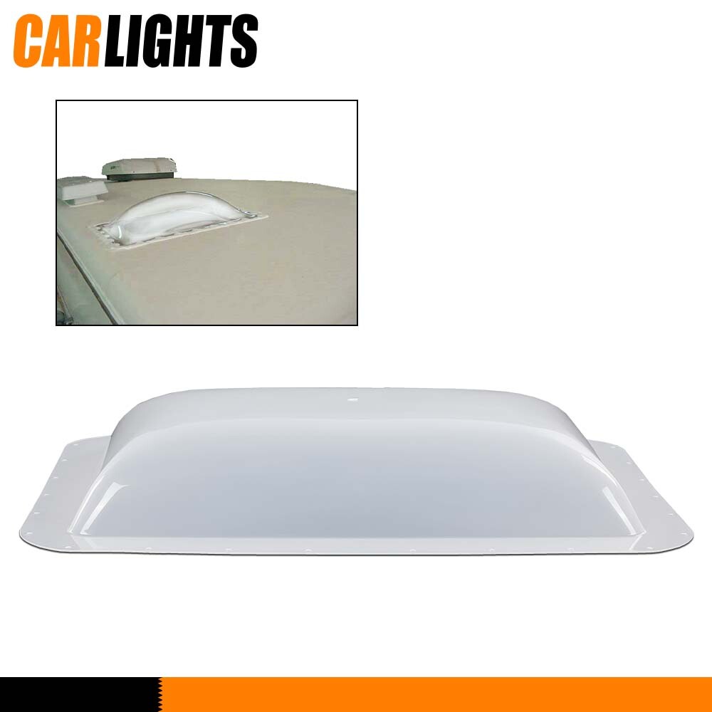 RV Skylight Cover Exterior 17.8"X 25.8"X 4.5" Camper Skylight White Plastic New