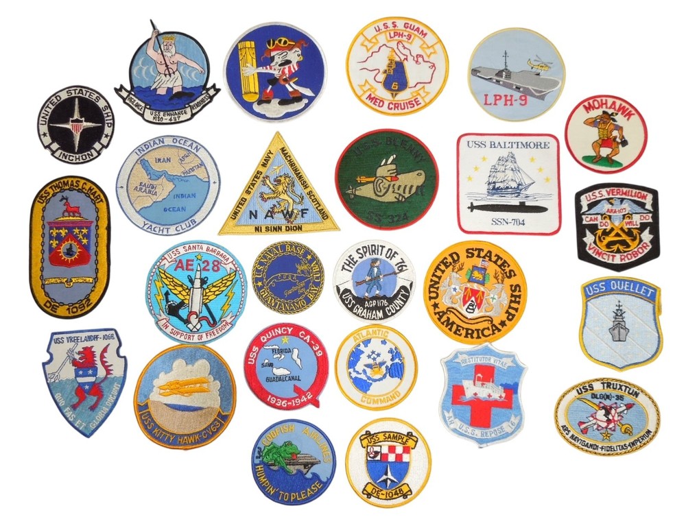 Original Vietnam Ships and Stations Patch Lot 12