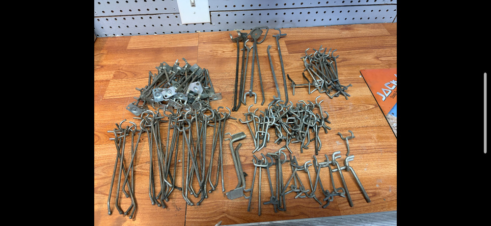 MISC METAL PEGBOARD HOOKS VARIOUS SIZES