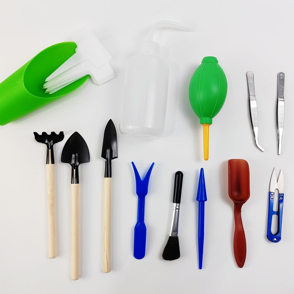 GXXMEI 20PCS/Set Succulent Tools Set, Mini Garden Tool Multicolor