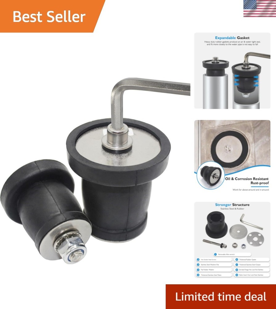 Expandable Mechanical Seal, Cleanout Pipe Plug-Rubber Expansion Scupper Plugs...