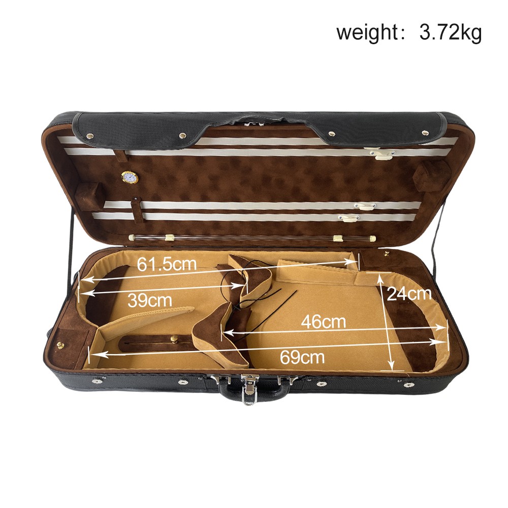 Double Violin Case Viola Case Strong Full Size With Back Strap