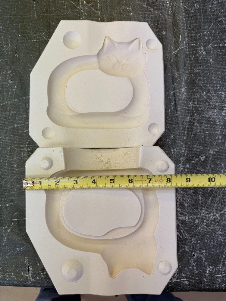 VINTAGE DUNCAN CERAMIC MOLD #DM-1217 CAT FRAME