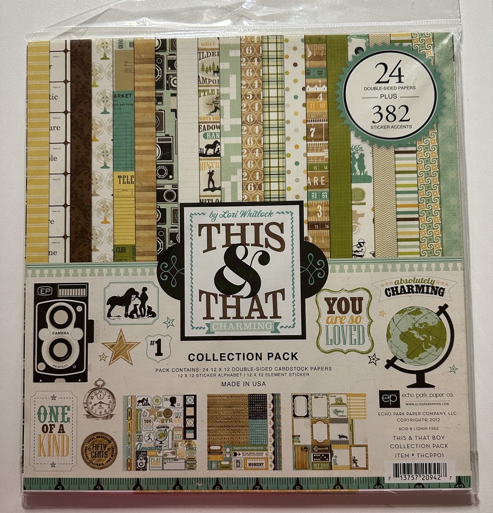 Echo Park 12 x 12 Paper Pack Multiple Variations Available-You Choose