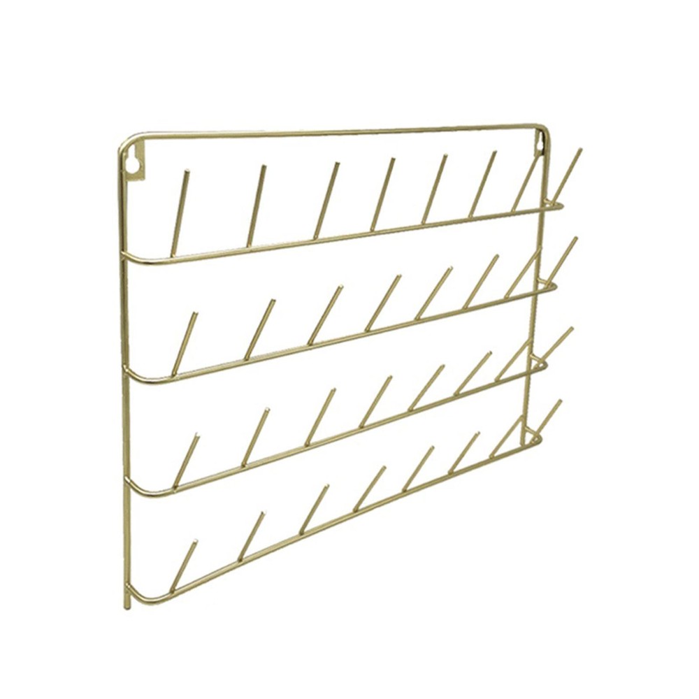 Iron Thread Rack Wall Mount Embroidery 32 Spools Organizer Cone Spool Holder