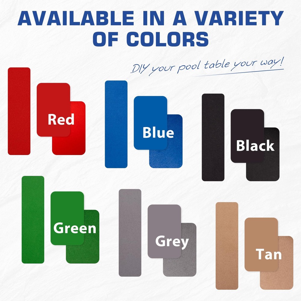 7FT Pool Table Felt for Billiard Cloth with 6 Pcs Cloth Strips and Staple Rem...
