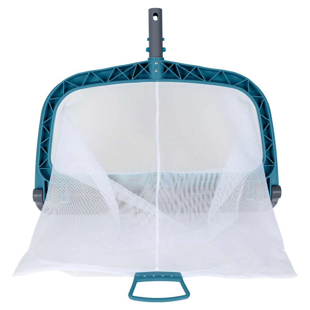 Pool Leaf Rake with Easy-Roll Wheels