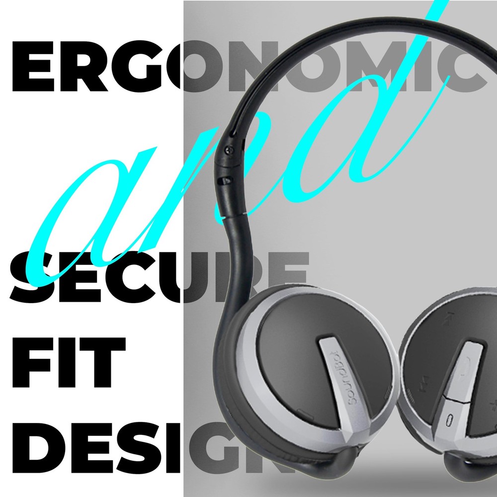 Wireless Bluetooth Sports Headset Sweat Resistant with Mic