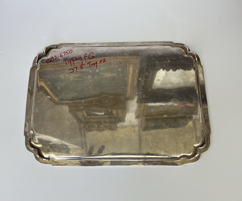 TIFFANY & CO STERLING SILVER RECTANGULAR TRAY CIRCA 1955