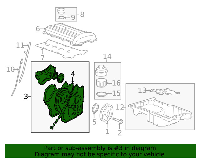 Genuine GM Front Cover 12581920