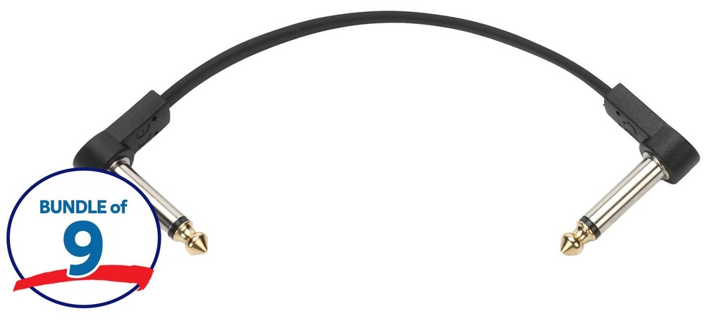 Gator Cableworks Composer Series Flat Patch Cable - 6 inches, (9 Pack)