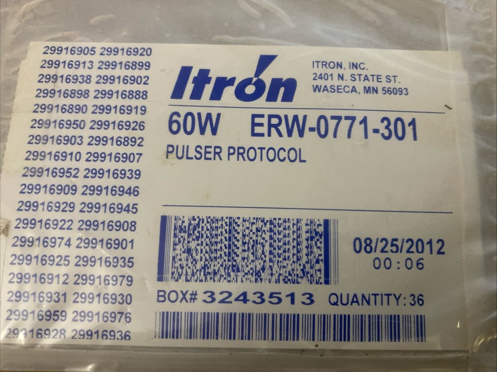 ITRON ERW-0771-301 60W WATER ENDPOINT ENCODER SENSUS - PULSER PROTOCOL