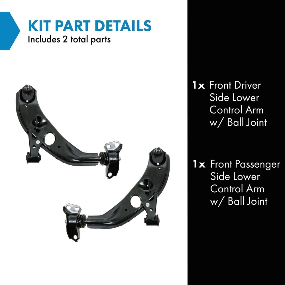 Mazda 626 Control Arm Kit 2 Piece Front Driver Passenger Side Lower Ball Joint