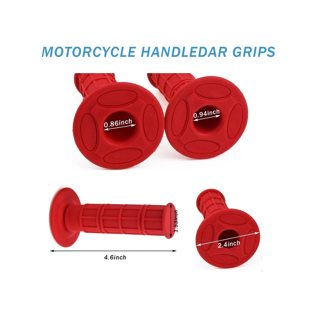 2 PCS 22MM 7/8" Vehicle Handlebar Grips Protective Replacements, Soft Silicon...