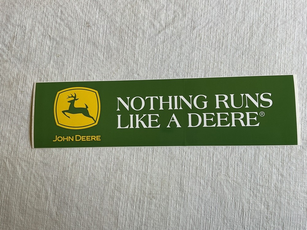 3 JOHN DEERE BUMPER STICKERS NOTHING RUNS LIKE A DEERE