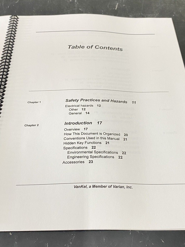 Varian VK 750D heater / circulator - User Guide / Manual