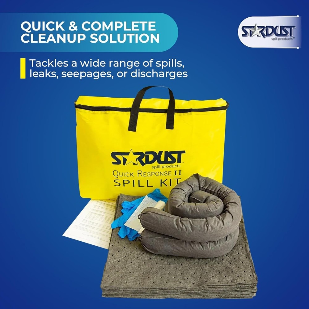 Stardust Quick Response Universal Spill Kit 2-Pack. Each Pack Includes: Yellow D