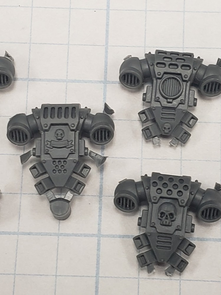 Warhammer 40k Space Marine Bits OOP Assault Squad Engraved Backpacks x5 #52