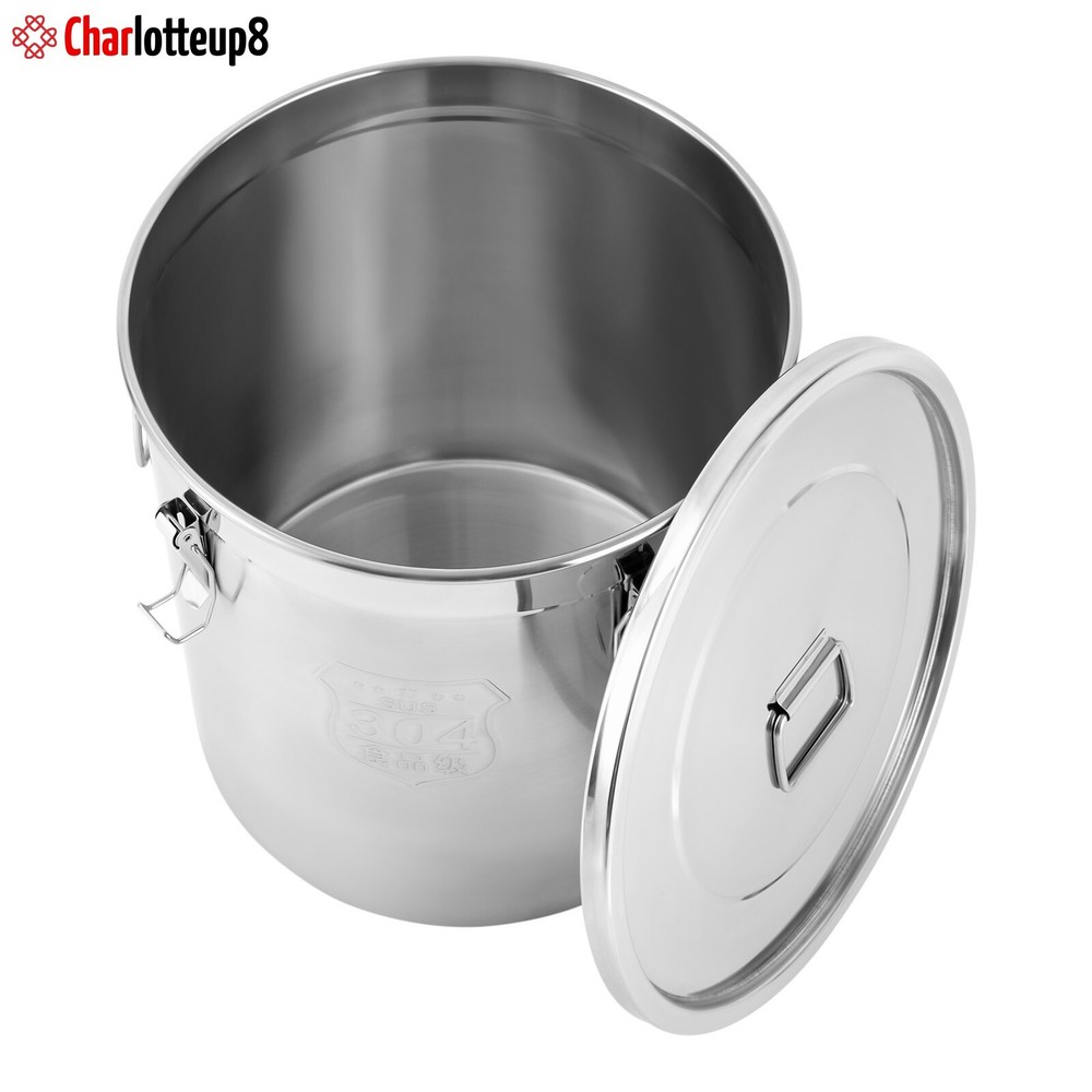 48L Stainless Steel Airtight Container Rice Cereal Grain Container Storage Box