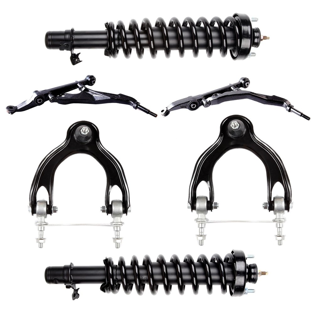 92-95 Civic Front Struts Shocks Control Arm Ball Joint 6pc Kit