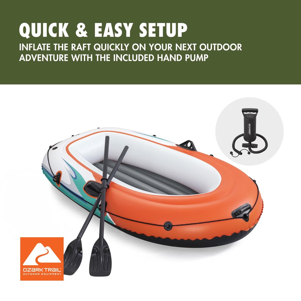 Ozark Trail 2 Person Inflatable River Raft Set