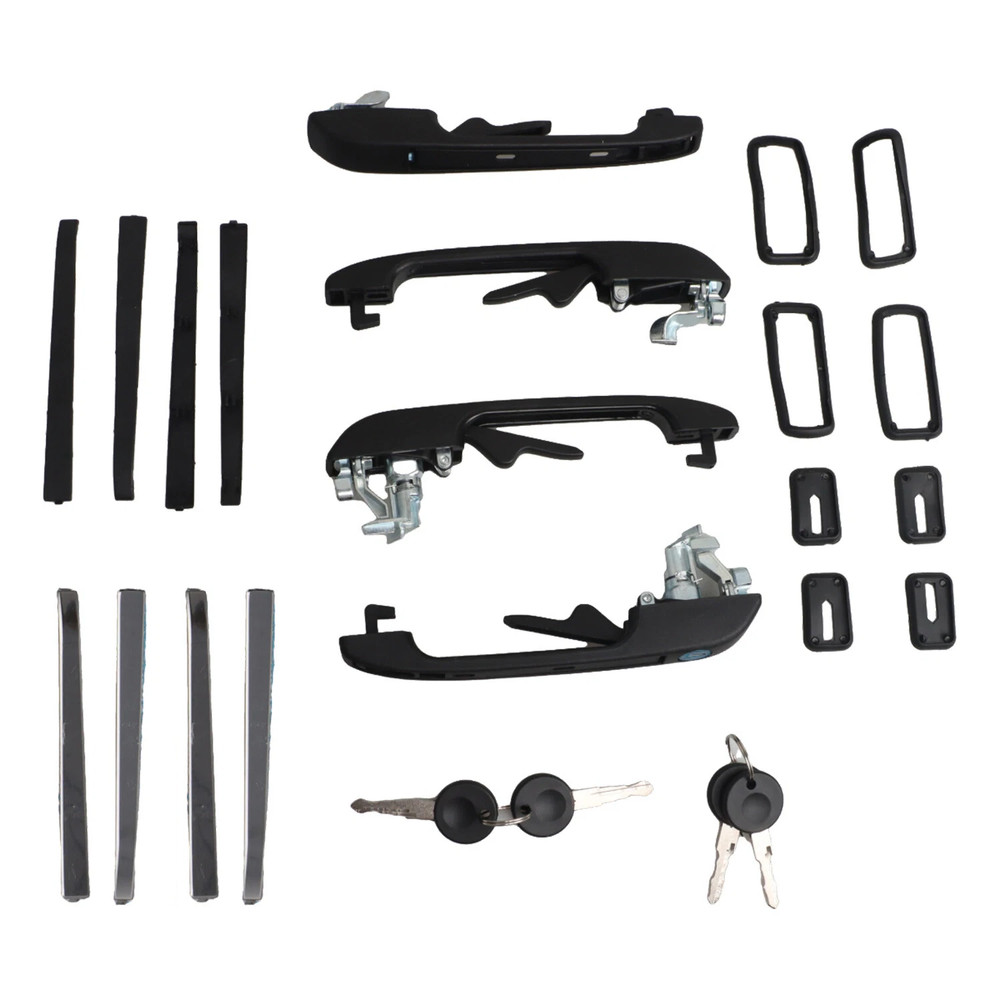 For 85-92 VW Golf Jetta MK2 Outer Door Handle Set Front Rear Left Right 4Pcs
