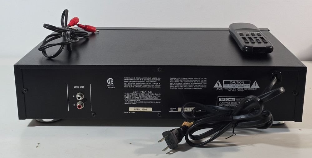 TASCAM CD-150 Rack Mountable CD Player With Remote (Fully Tested/Working)