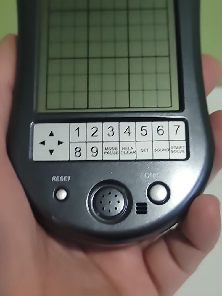 SUDOKU Electronic Handheld Game With Pointer Gray Tested Working