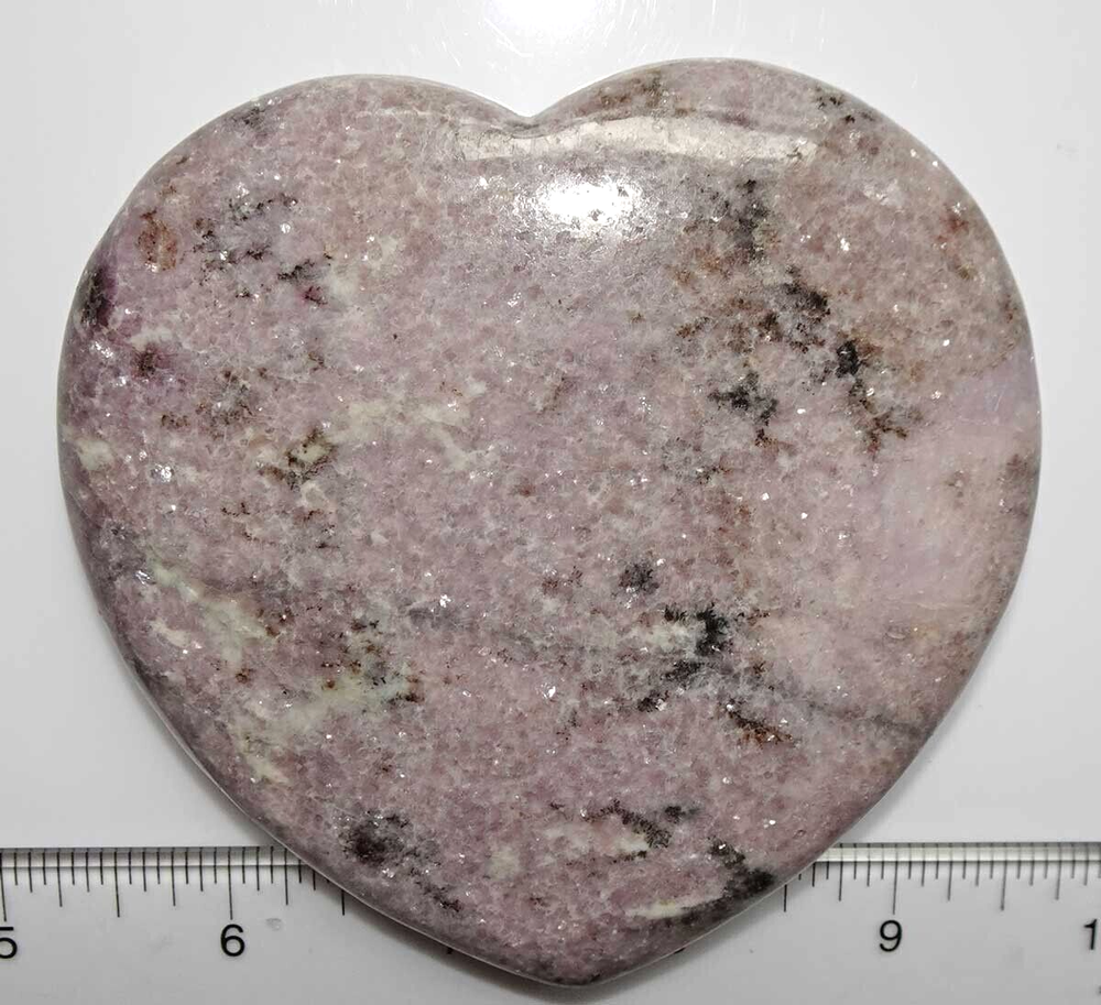 Lepidolite Large Heart Stone sc477