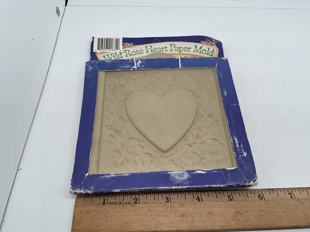 Wild Rose Heart Paper Casting Mold