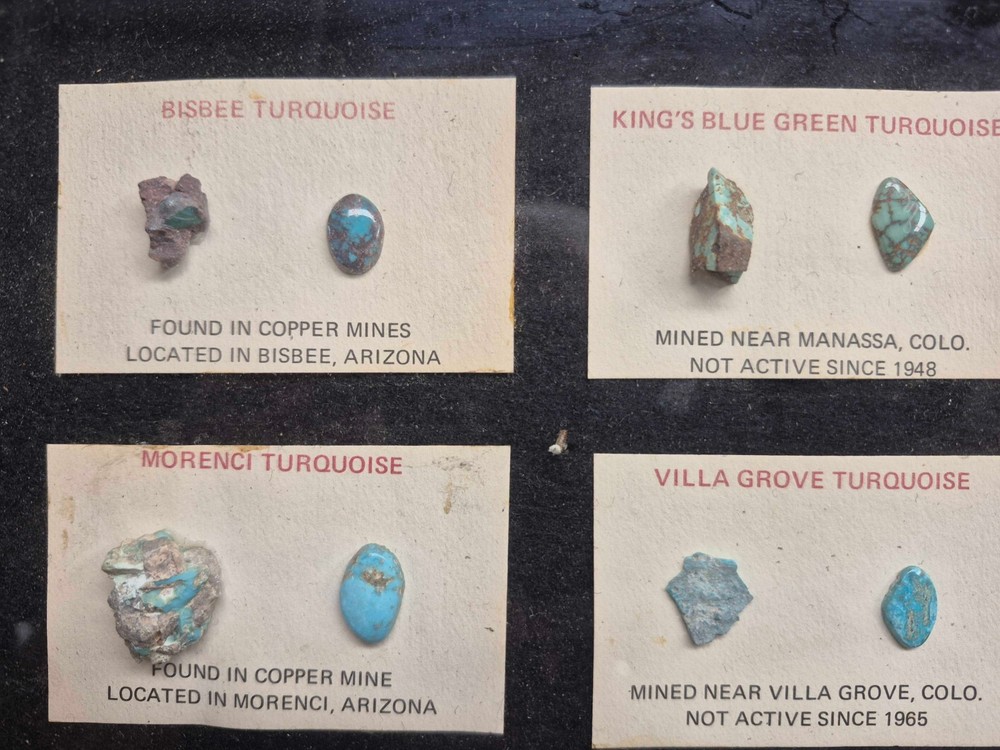 SOUTHWESTERN TURQUOISE DISPLAY PLAQUE 20 STONES