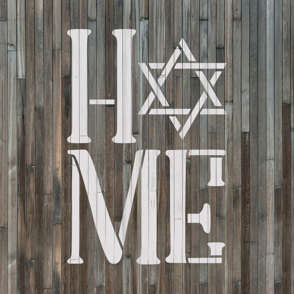 Home For Hanukkah Stencil - Durable & Reusable Mylar Stencils