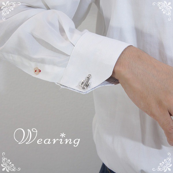 [Marcello Pane] Anchor Silver Cufflinks