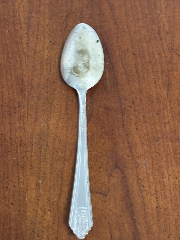 VINTAGE ROYAL SAXONY SILVER PLATE SERVING SPOON 8.25"