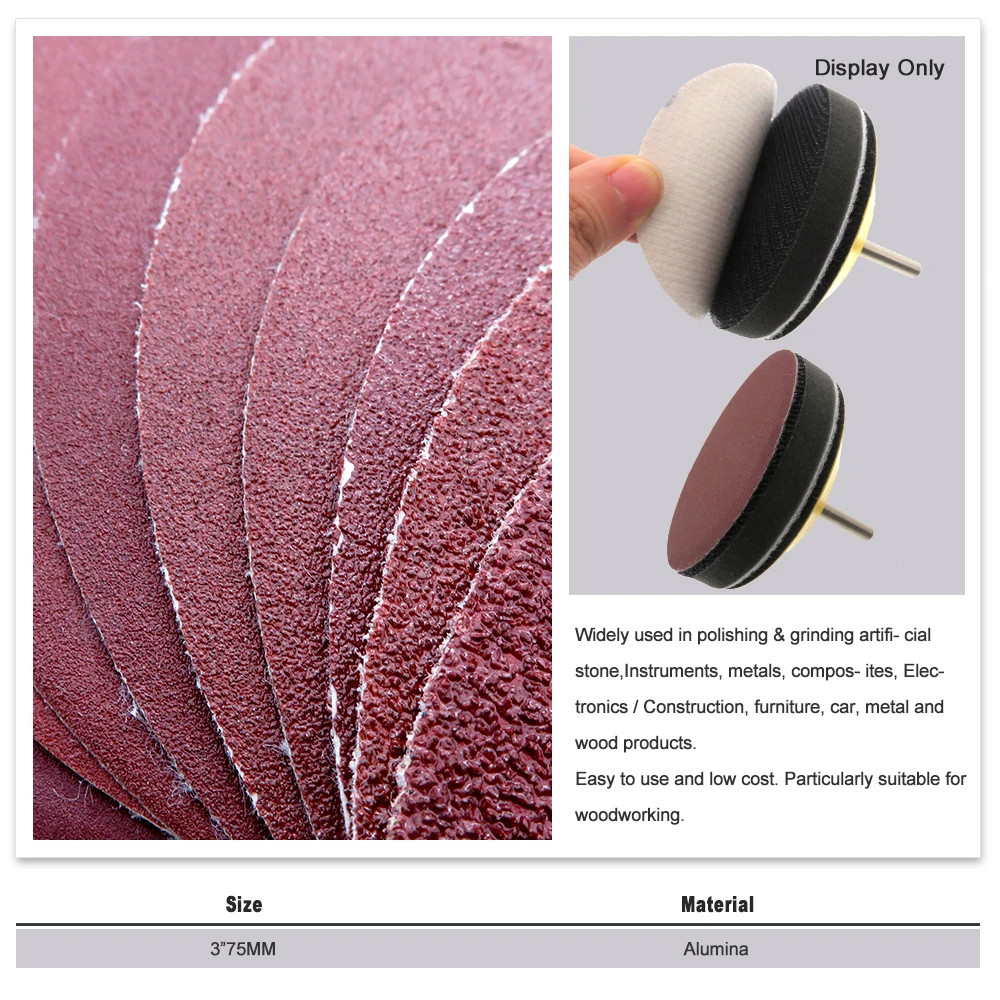 30PCS 2/3 Inch Sanding Discs Hook & Loop Sandpaper Abrasive SanderPaper for Poli