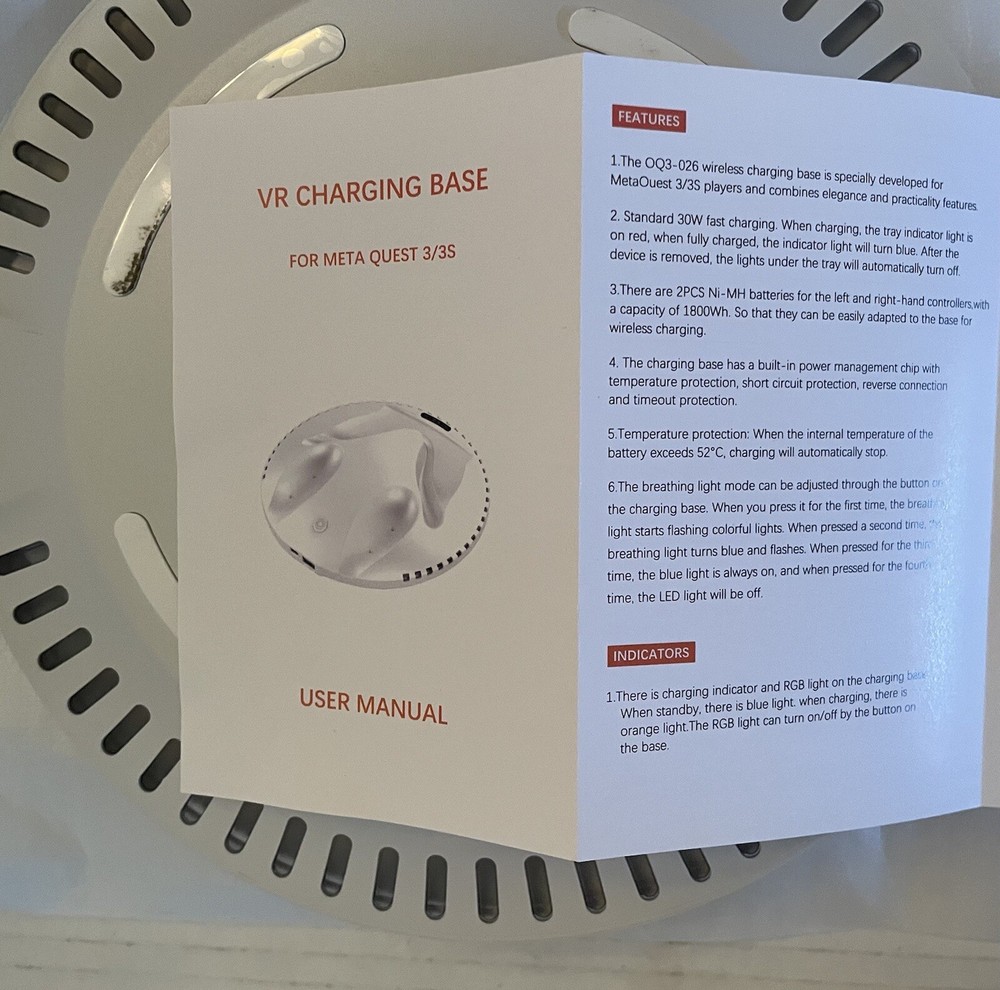 VR Charging Base for Meta Quest 3 / 3S