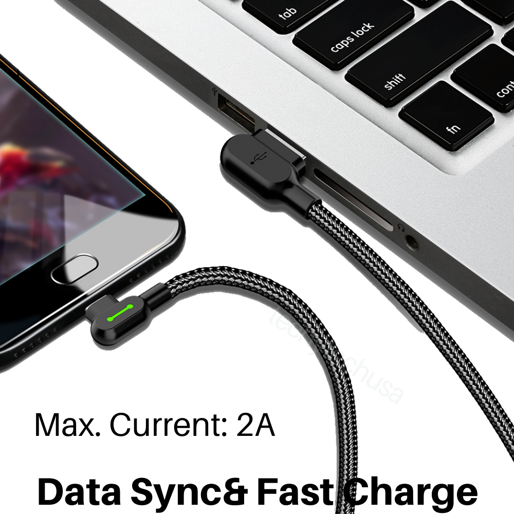 3Pack Mcdodo 90 Degree Braided USB Charging Cable Data Charger Lot For iPhone 11