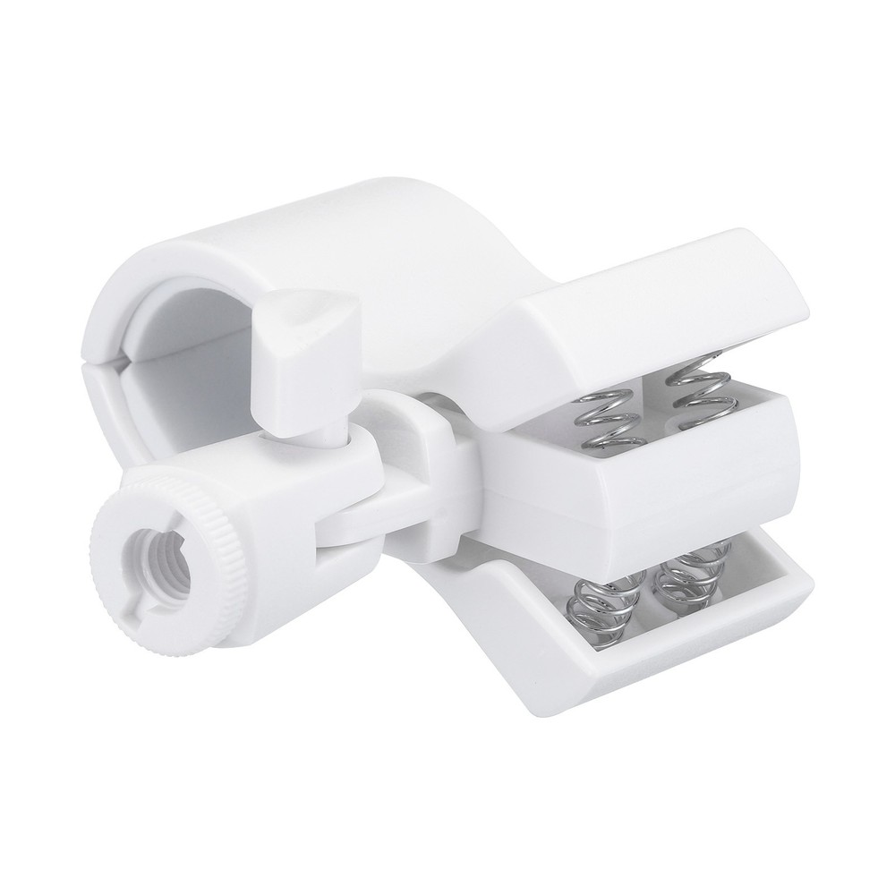 Mic Holder 32mm-60mm Plastic Interface with 3/8 Plastic Adapter White
