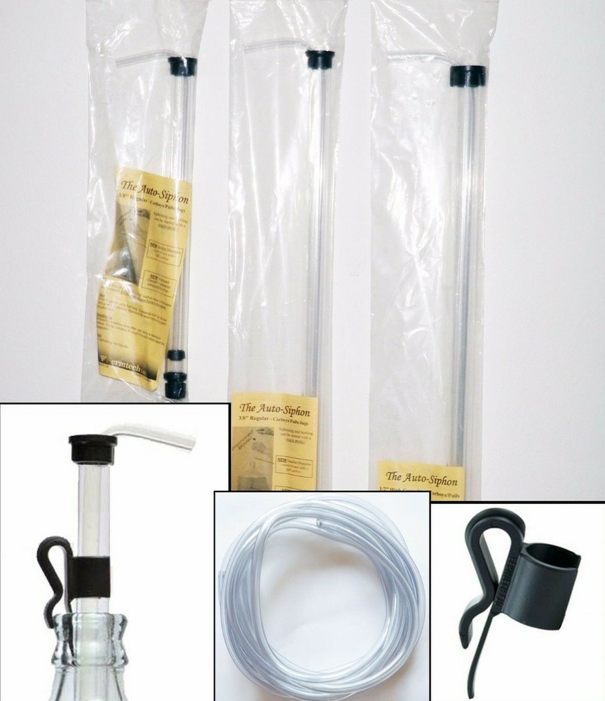 Auto-Siphon Mini, 3/8" or 1/2" - Optional Tubing & Clamp Homebrew