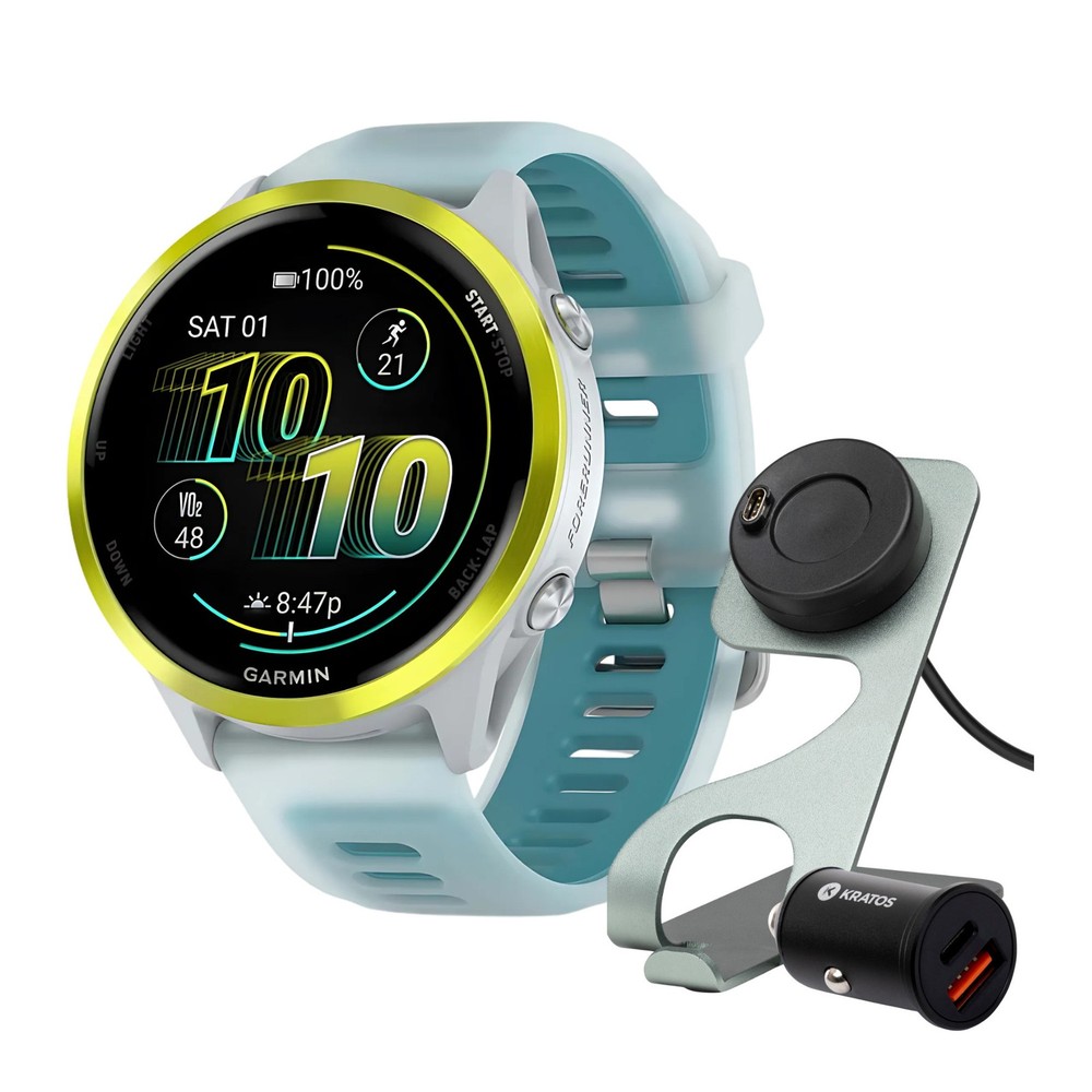 Garmin Forerunner 570 47mm Smartwatch Accessories Bundle (Amp Yellow)