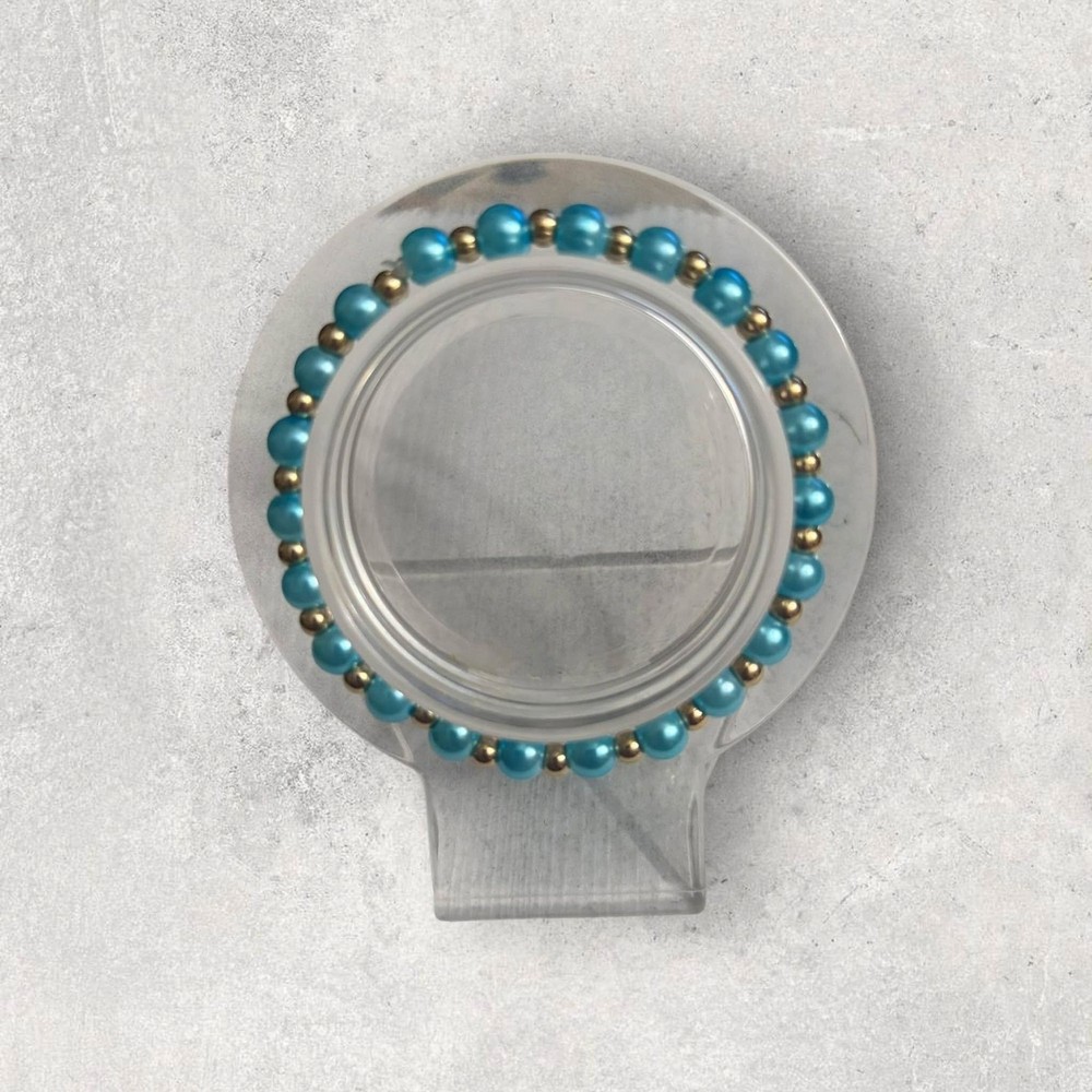 Handmade Beaded Stretch Bracelet Pair 0212