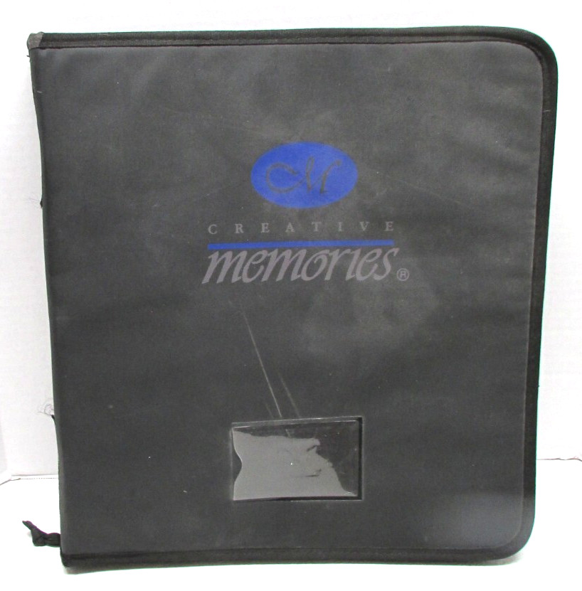 Creative Memories Accessory Binder WITH Protectors Zip Around Scrapbooking